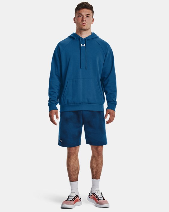 Shorts UA Rival Fleece Printed para hombre, Blue, pdpMainDesktop image number 2